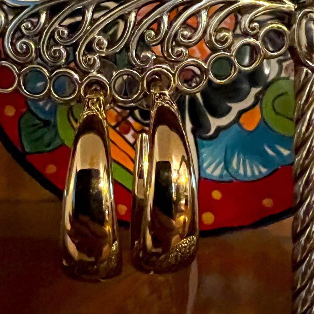 Gold tone hoops